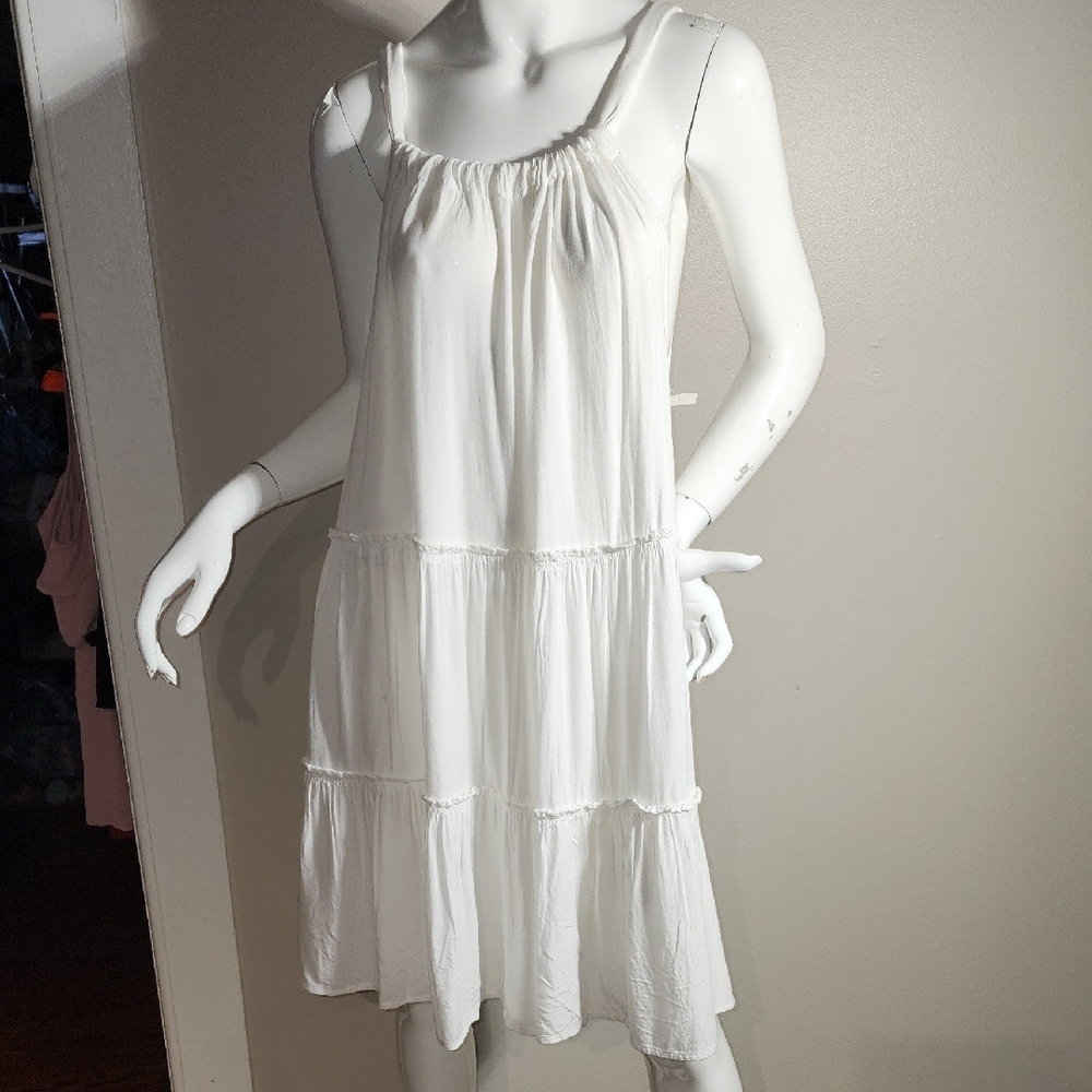 Elan White Midi Dress